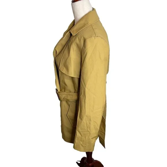 J.Crew Womens $298 Cropped Icon Trench Coat Brown Size 12 CC076 - Picture 3 of 9